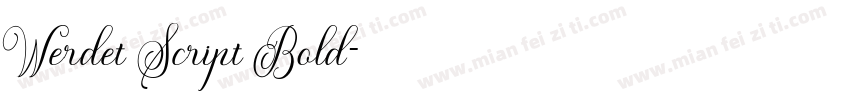 Werdet Script Bold字体转换